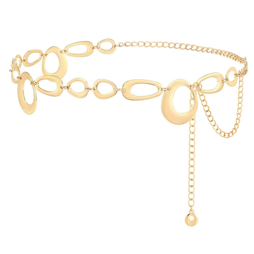 6382 Chain Belts For Women Fashion Gold/silver Waist Chains Belt Dresses